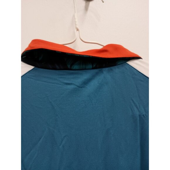 LOHLA Sport Womens Activewear Top Large Blue White 1/4 Zip Pullover Long Sleeve - Picture 5 of 6